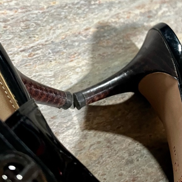 Coach Marla open toe strapped glossy kitten heels sandals - Picture 10 of 16